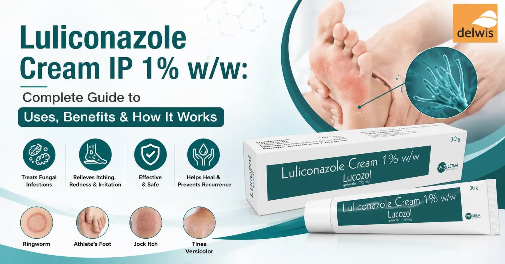Luliconazole Cream IP 1percen w-w- Complete Guide to Uses, Benefits and How It Works
