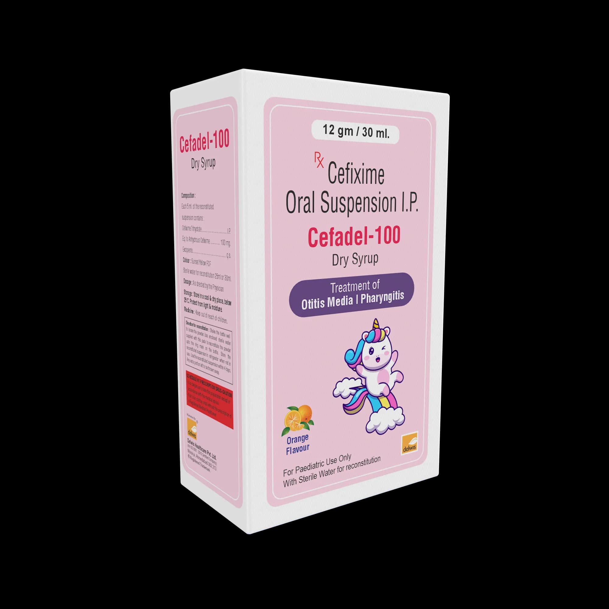 Cefadel-100 Dry Syrup 3D Pack Cefadel-100 Dry Syrup